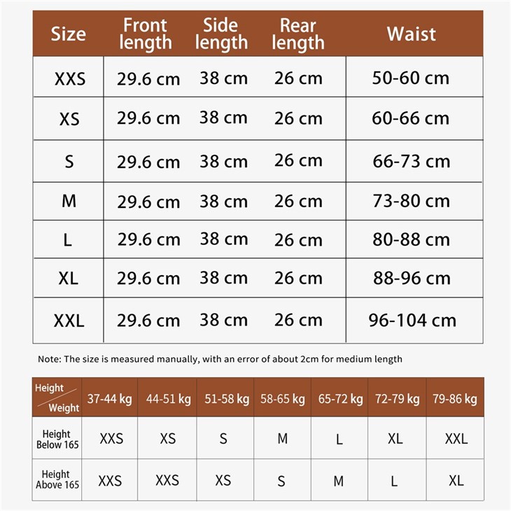 Waist Trainer Body Shaper Size